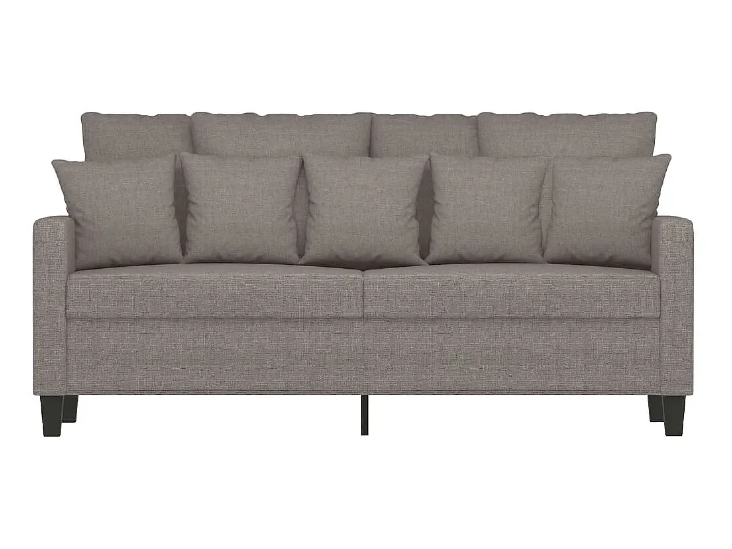 Sofá de 2 lugares tecido 140 cm cinzento-acastanhado PT304161