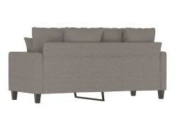 Sofá de 2 lugares tecido 140 cm cinzento-acastanhado PT304161