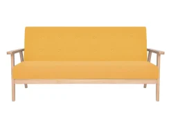 Sofá de 3 lugares tecido amarelo PT495100