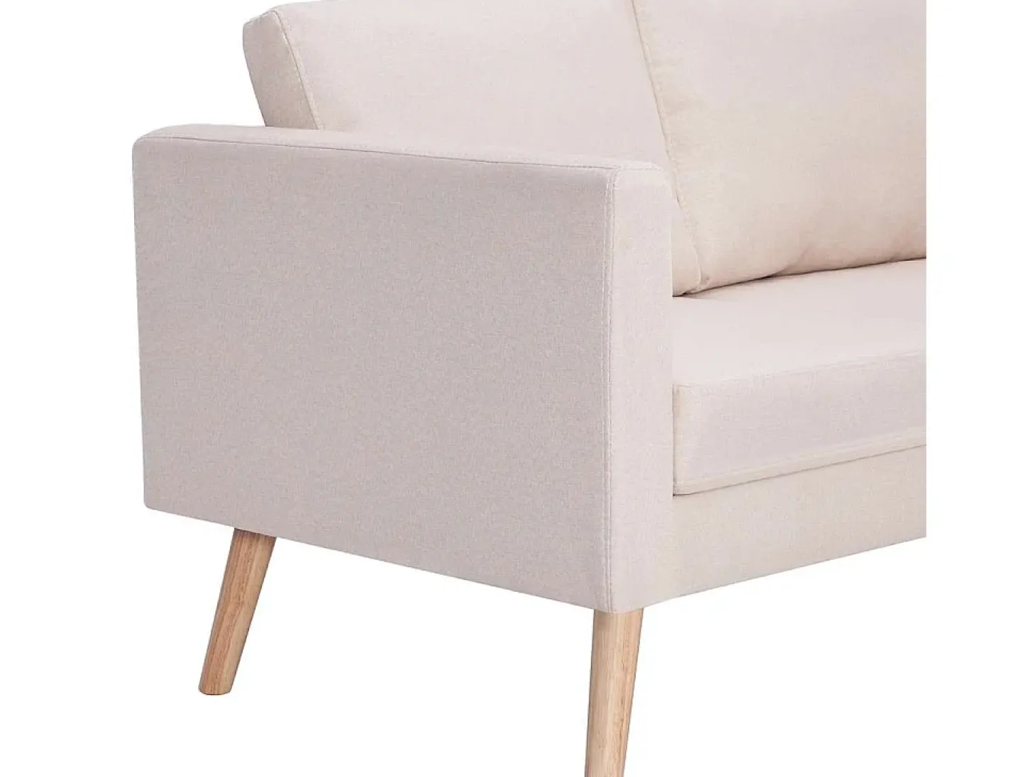 Sofá de 2 lugares tecido cor creme