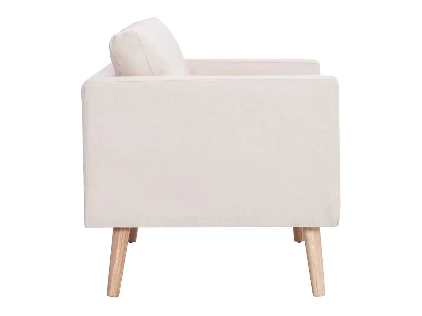 Sofá de 2 lugares tecido cor creme PT246291