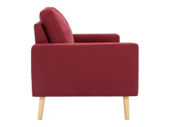 Sofá de 2 lugares tecido vermelho tinto PT351006
