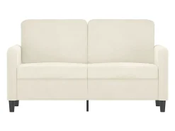 Sofá de 2 lugares veludo 120 cm cor creme PT735890