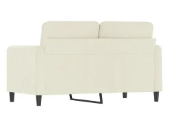 Sofá de 2 lugares veludo 120 cm cor creme PT735890