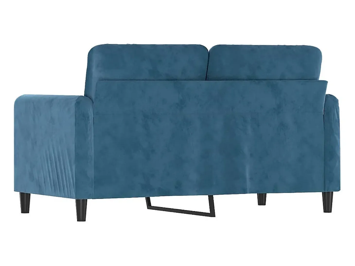 Sofá de 2 lugares veludo 120 cm azul PT496013