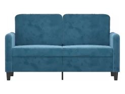 Sofá de 2 lugares veludo 120 cm azul PT496013