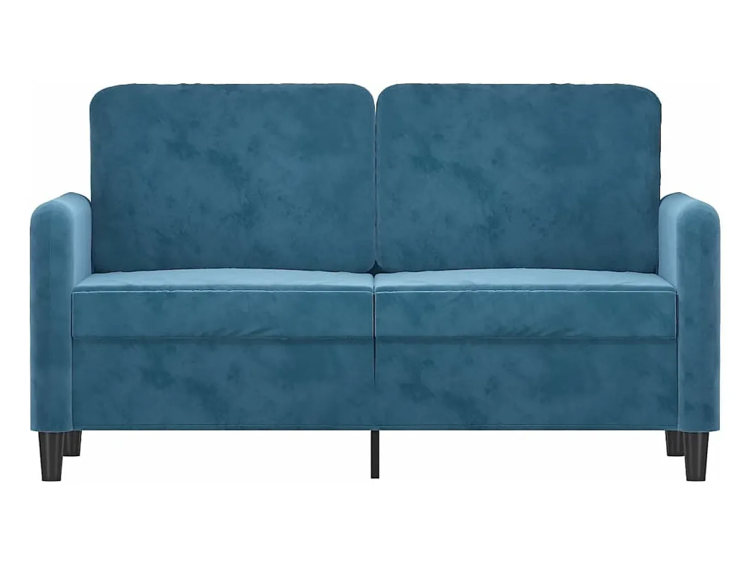 Sofá de 2 lugares veludo 120 cm azul PT496013