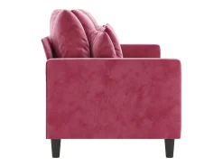 Sofá de 3 lugares veludo 180 cm vermelho tinto PT750576