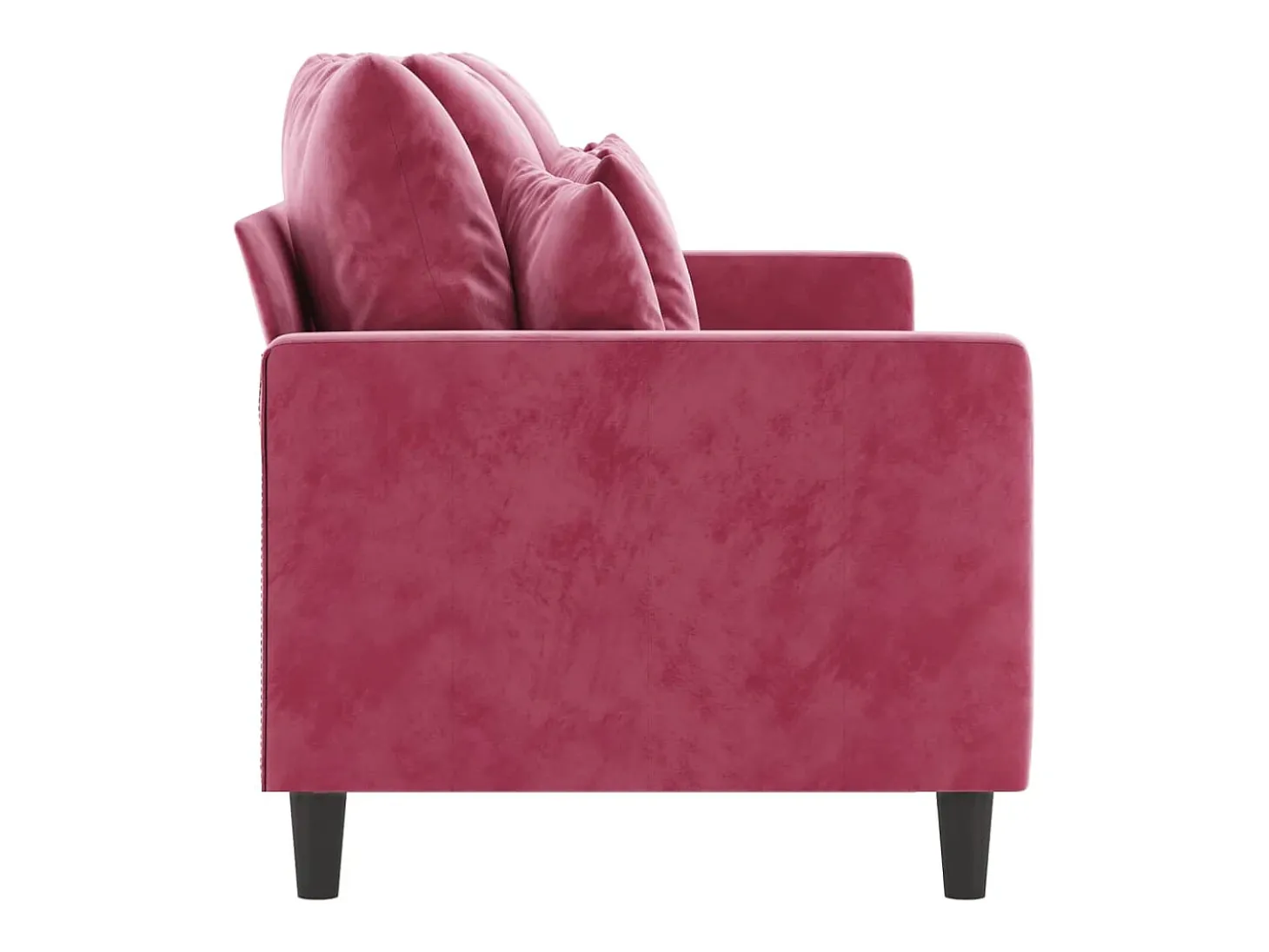 Sofá de 3 lugares veludo 180 cm vermelho tinto PT750576