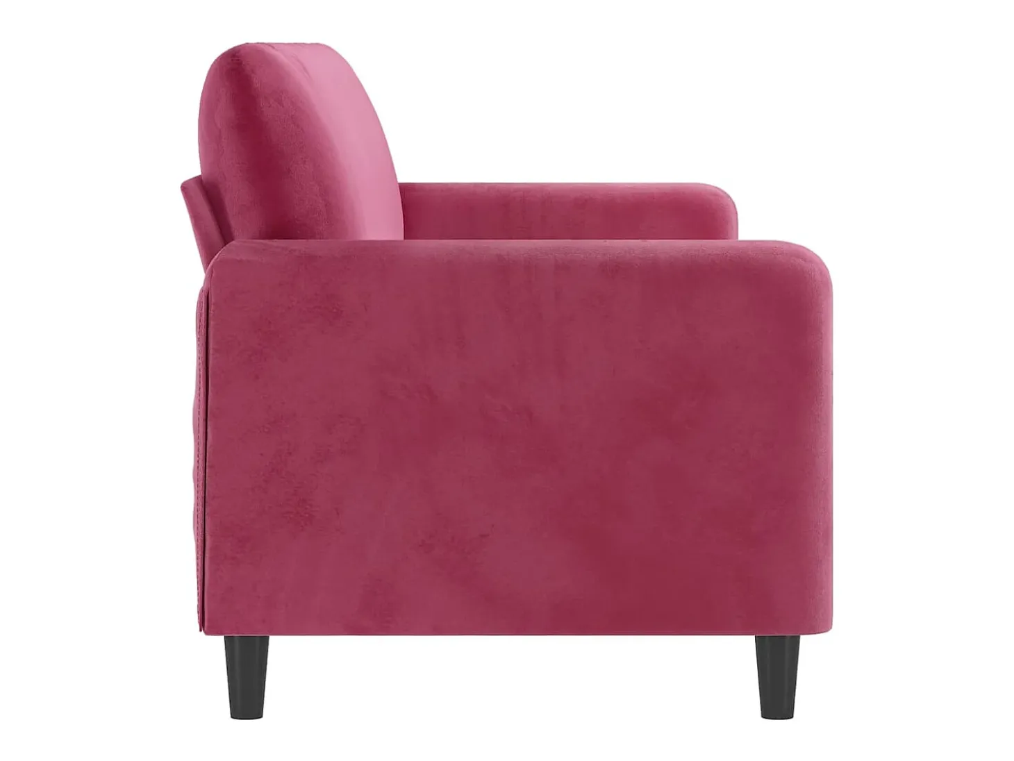 Sofá de 3 lugares veludo 180 cm vermelho tinto PT346997