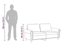 Sofá de 2 lugares veludo 140 cm rosa