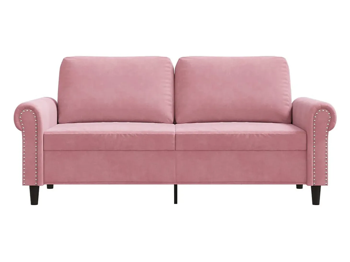 Sofá de 2 lugares veludo 140 cm rosa