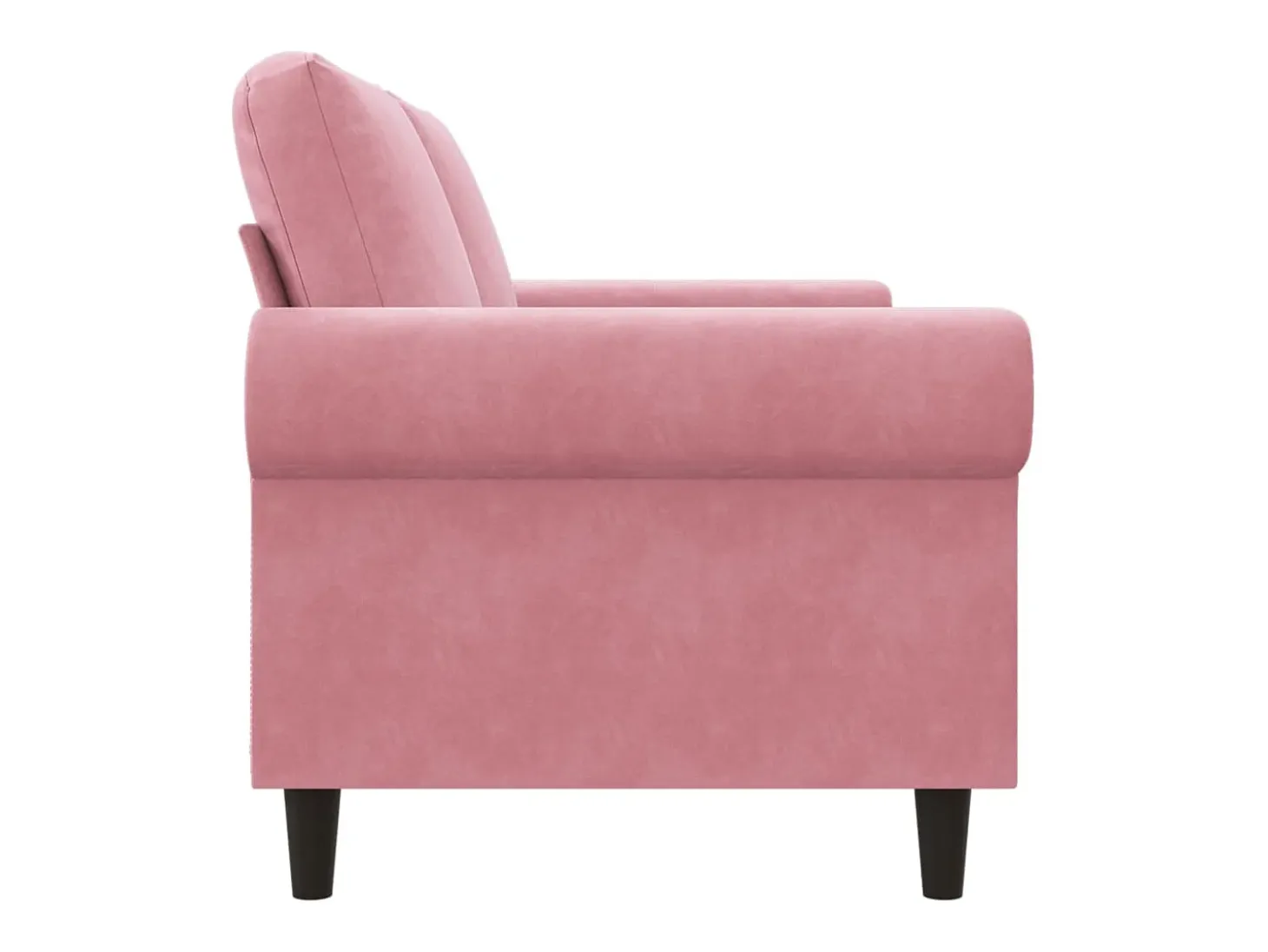Sofá de 2 lugares veludo 140 cm rosa