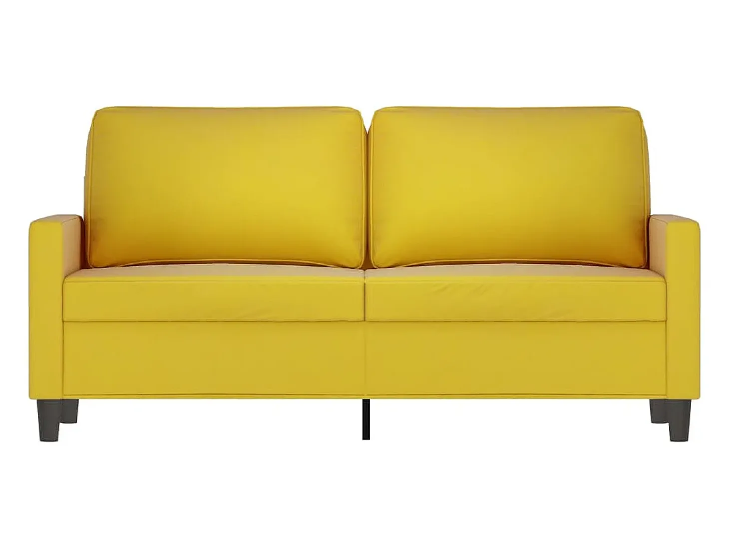Sofá de 2 lugares veludo 140 cm amarelo PT549085