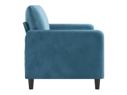 Sofá de 2 lugares veludo 140 cm azul PT962247