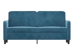 Sofá de 2 lugares veludo 140 cm azul PT962247
