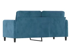 Sofá de 2 lugares veludo 140 cm azul PT962247