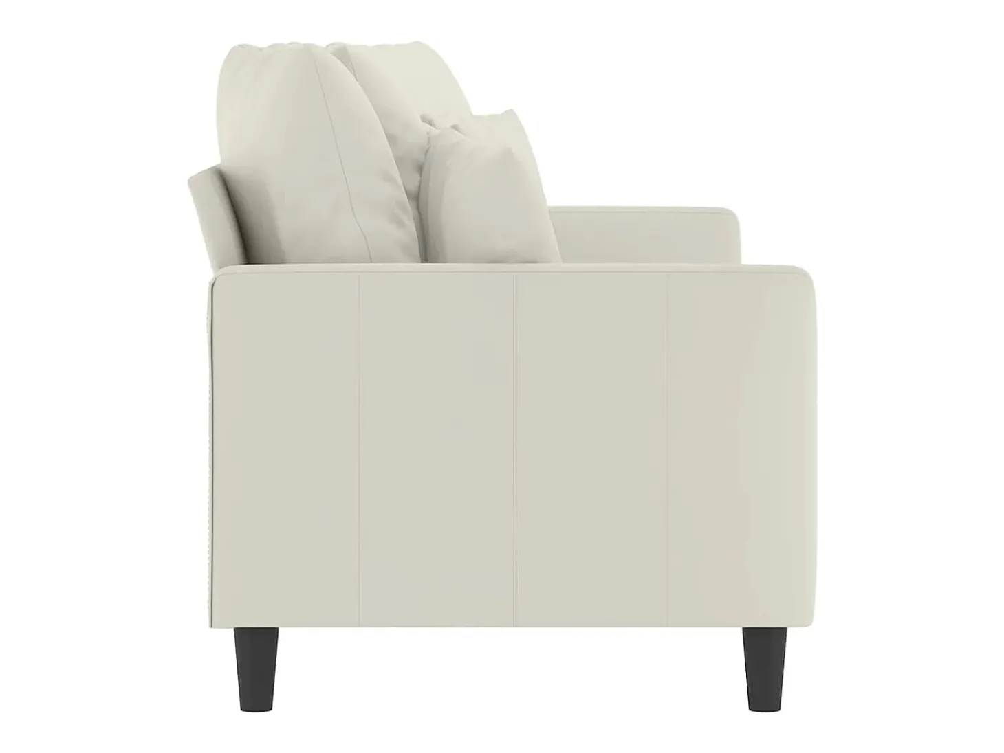 Sofá de 2 lugares veludo 140 cm cor creme