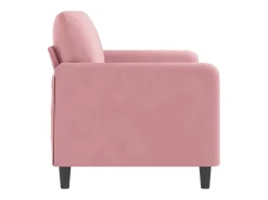 Sofá de 2 lugares veludo 140 cm rosa