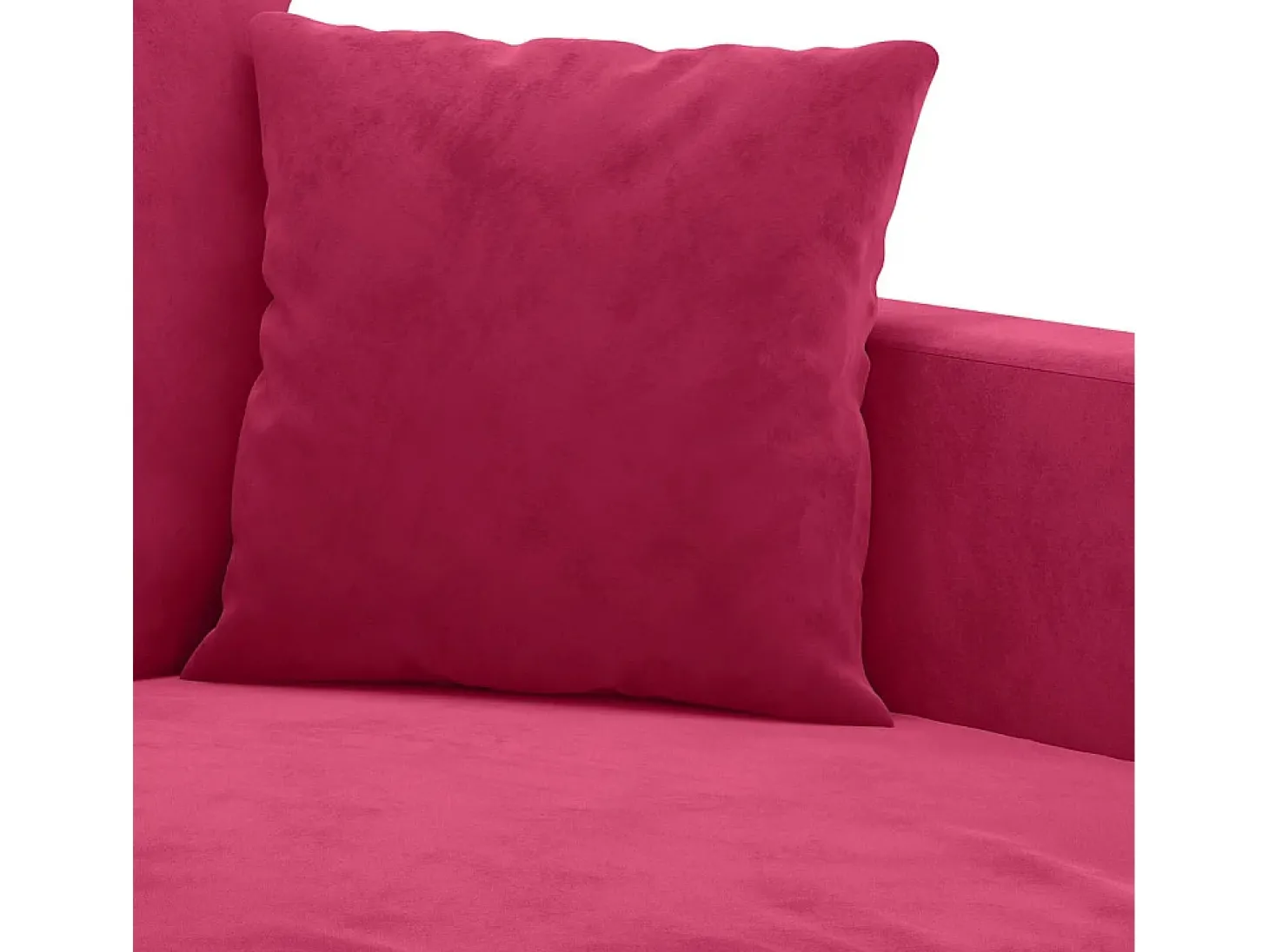 Sofá de 2 lugares veludo 140 cm vermelho tinto