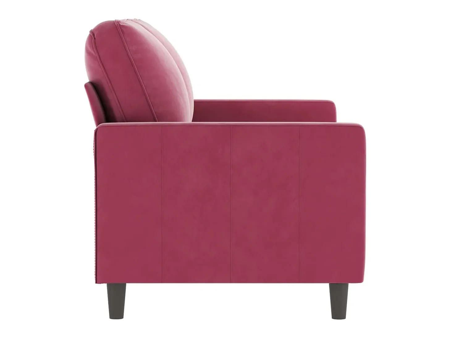 Sofá de 2 lugares veludo 120 cm vermelho tinto PT543164