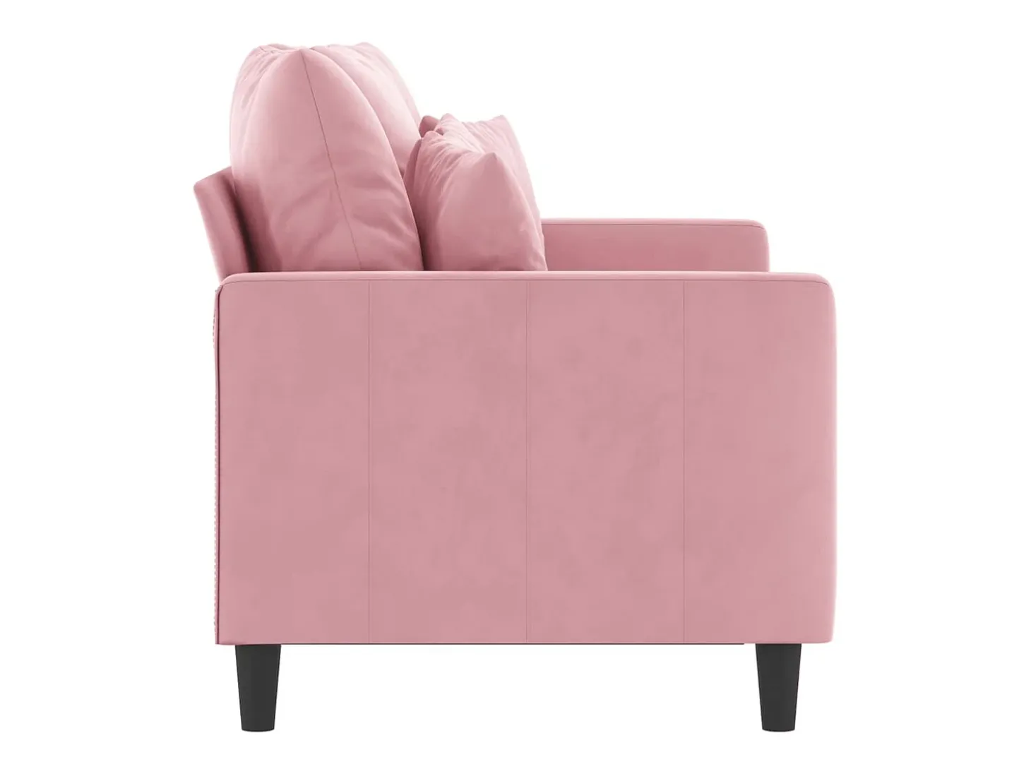 Sofá de 2 lugares veludo 120 cm rosa PT324534