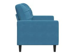 Sofá de 2 lugares veludo 120 cm azul PT749457