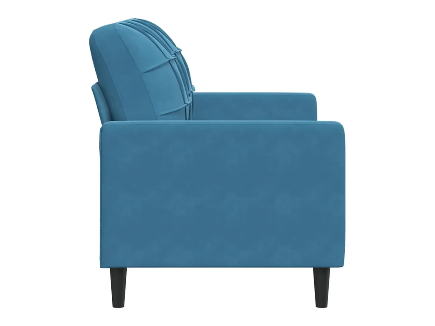 Sofá de 2 lugares veludo 120 cm azul PT749457