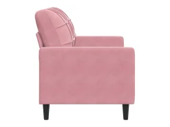 Sofá de 2 lugares veludo 120 cm rosa PT914652