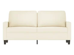 Sofá de 2 lugares veludo 140 cm cor creme PT701790