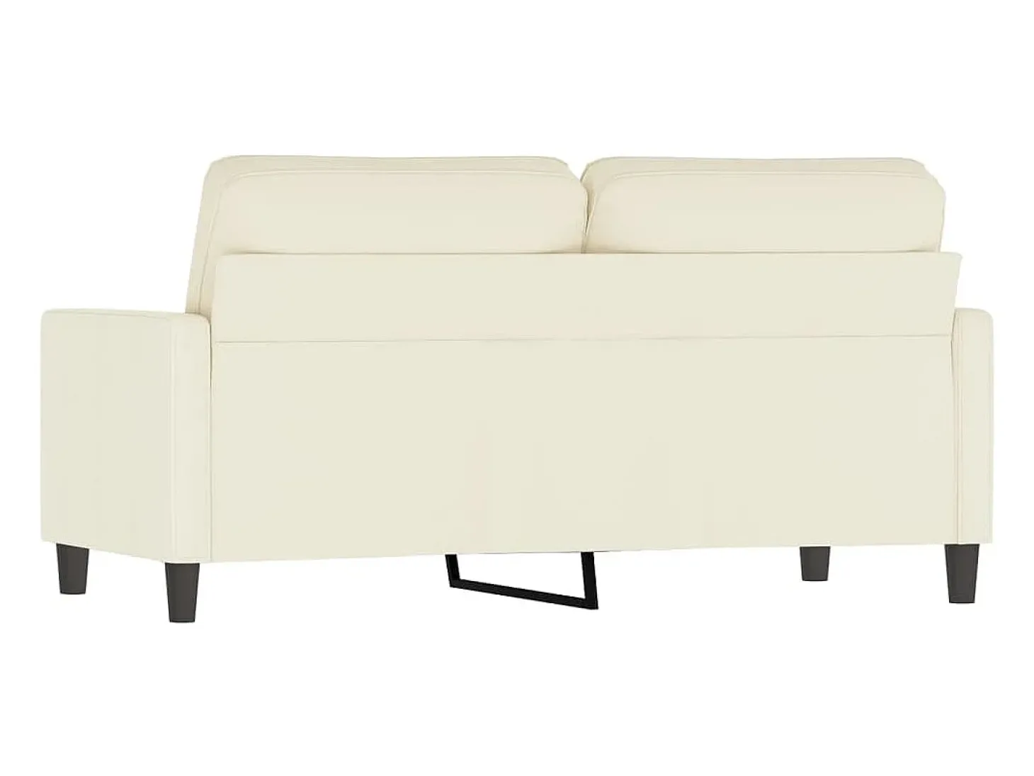 Sofá de 2 lugares veludo 140 cm cor creme PT701790