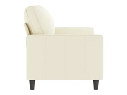 Sofá de 2 lugares veludo 140 cm cor creme PT701790