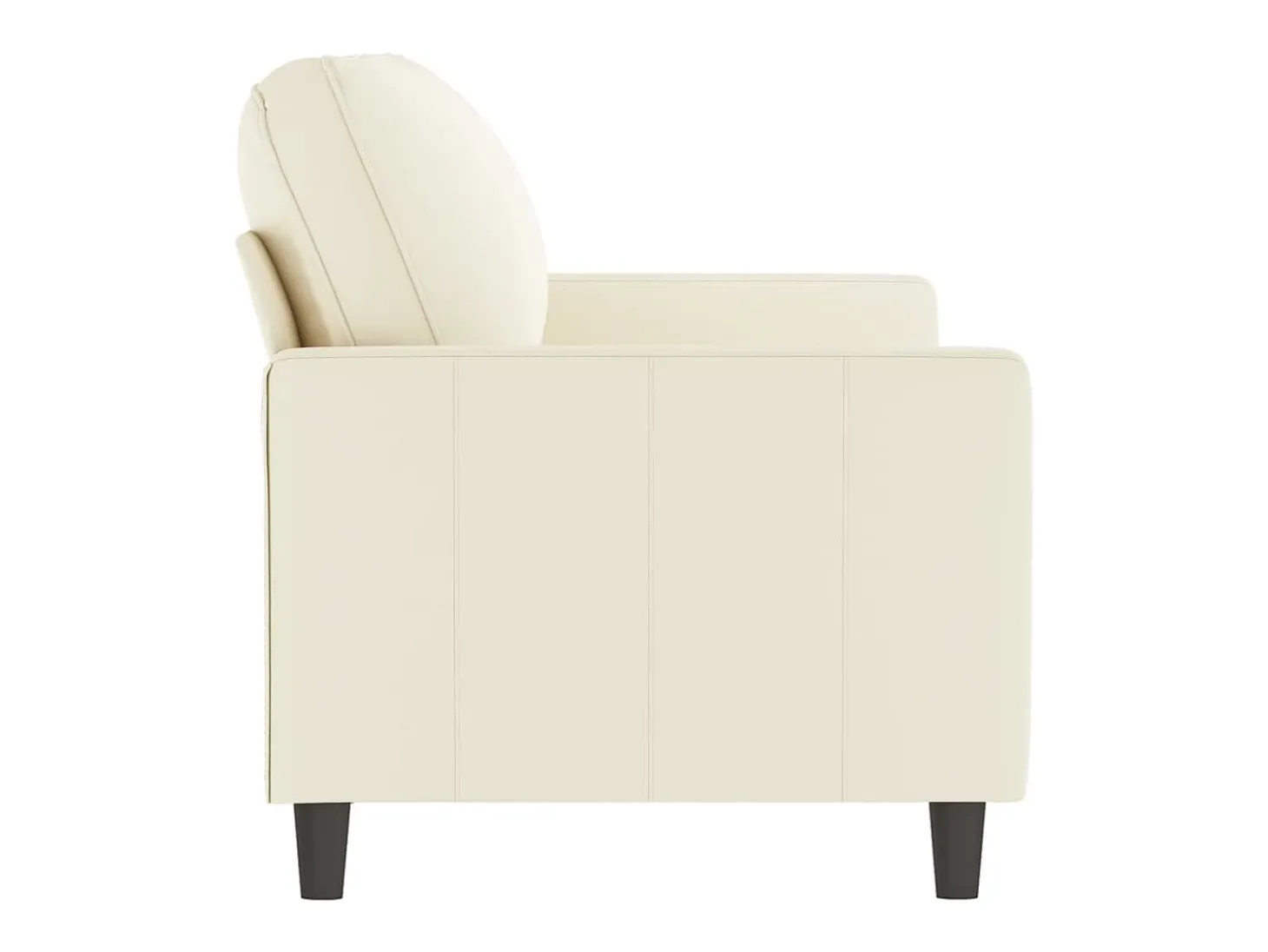 Sofá de 2 lugares veludo 140 cm cor creme PT701790