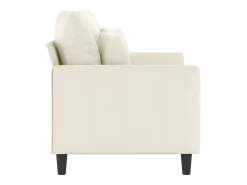 Sofá de 2 lugares veludo 120 cm cor creme PT289257