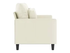 Sofá de 2 lugares veludo 120 cm cor creme PT289257