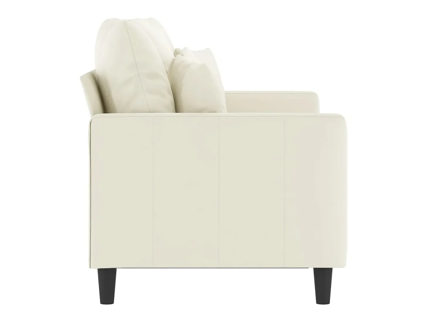 Sofá de 2 lugares veludo 120 cm cor creme PT289257