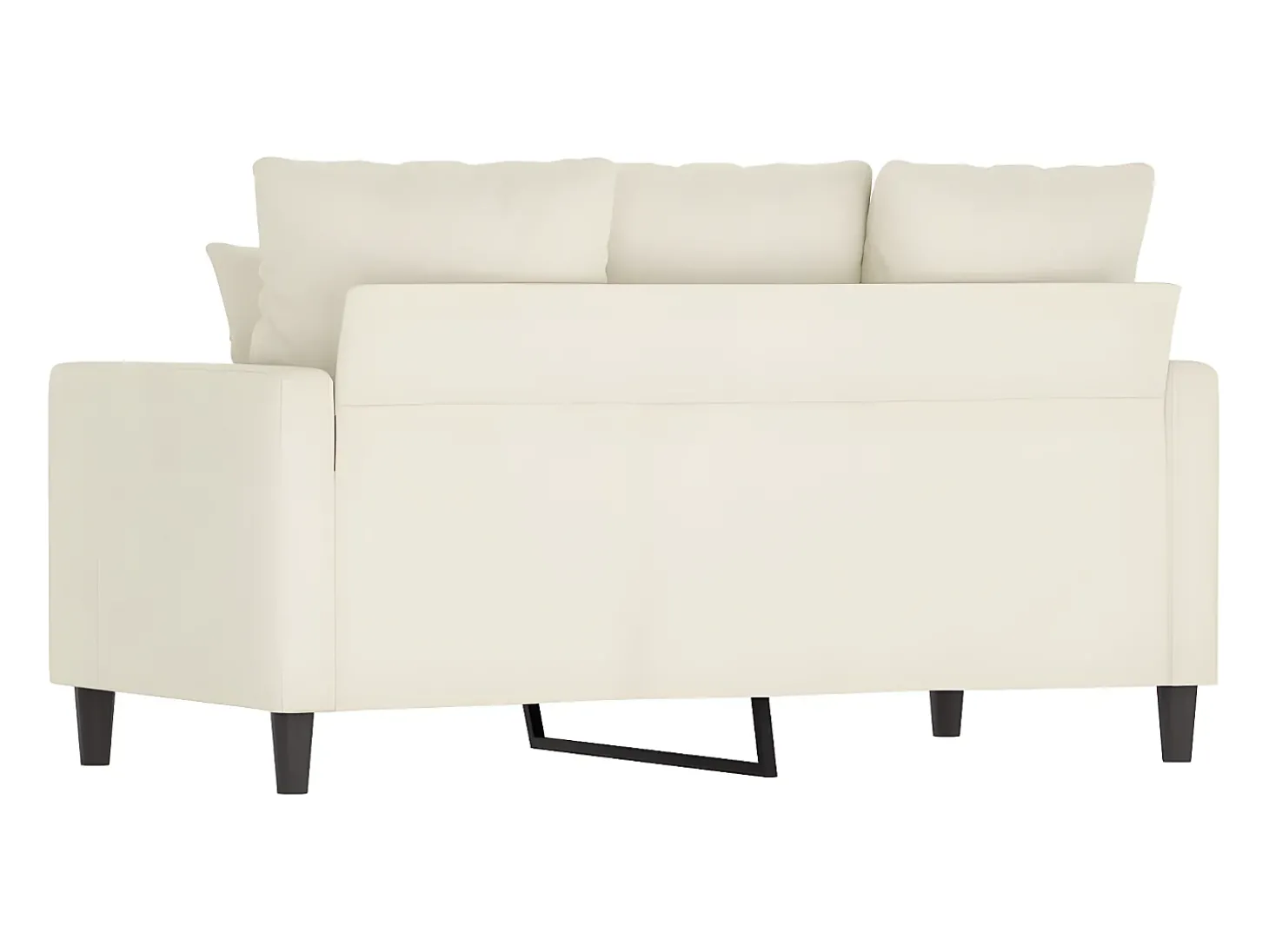 Sofá de 2 lugares veludo 120 cm cor creme PT289257