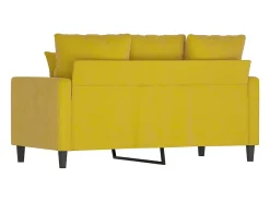 Sofá de 2 lugares veludo 120 cm amarelo PT859382