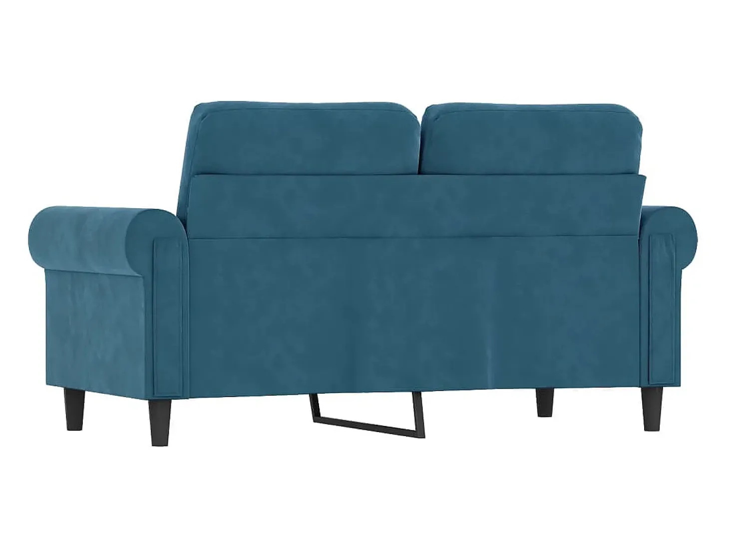 Sofá de 2 lugares veludo 120 cm azul PT524204