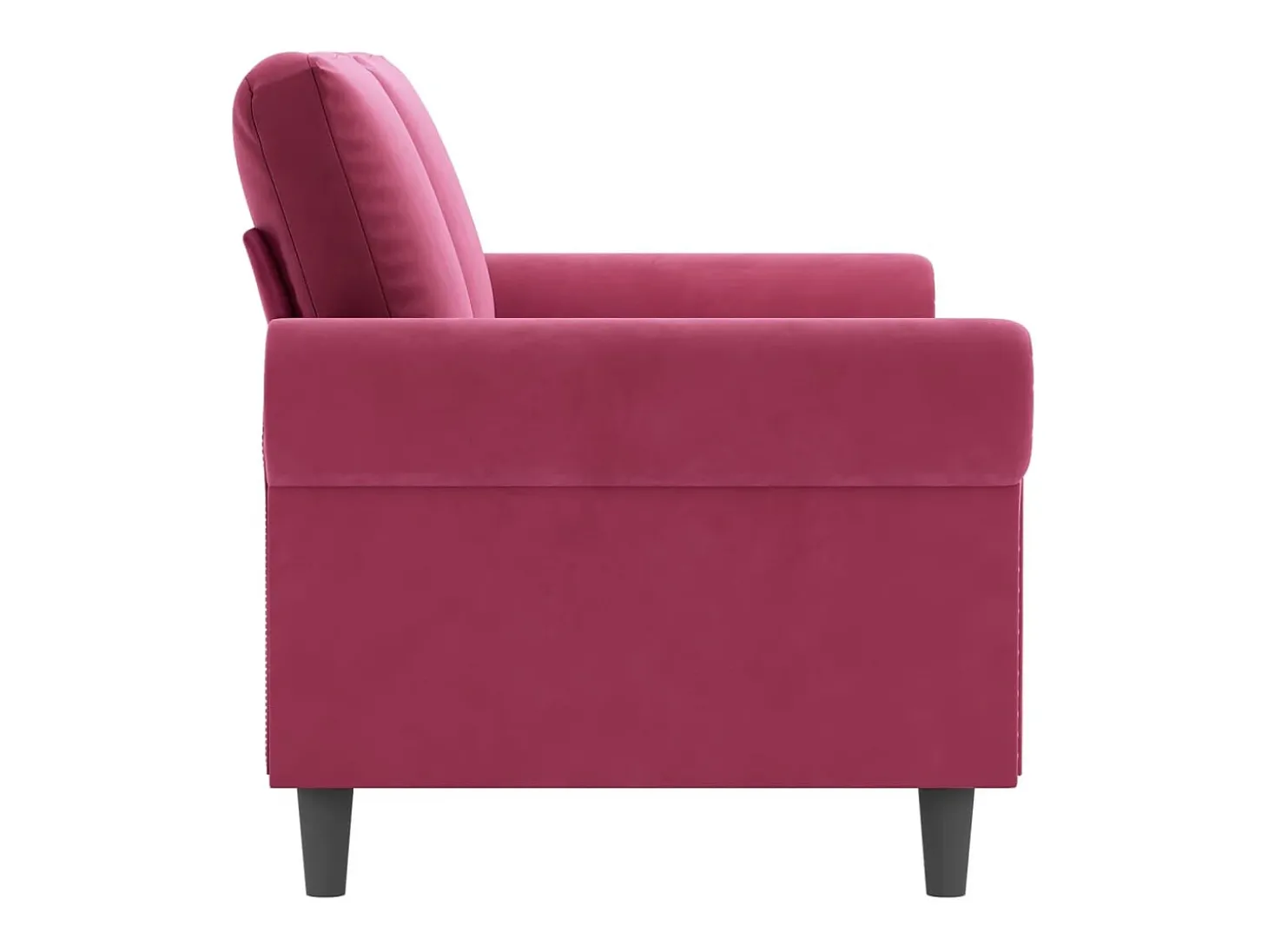 Sofá de 2 lugares veludo 140 cm vermelho tinto PT629945