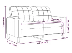 Sofá de 2 lugares veludo 120 cm rosa