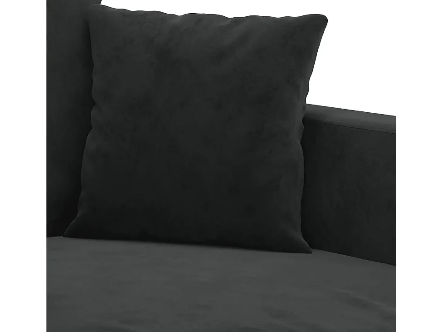 Sofá de 2 lugares veludo 140 cm preto