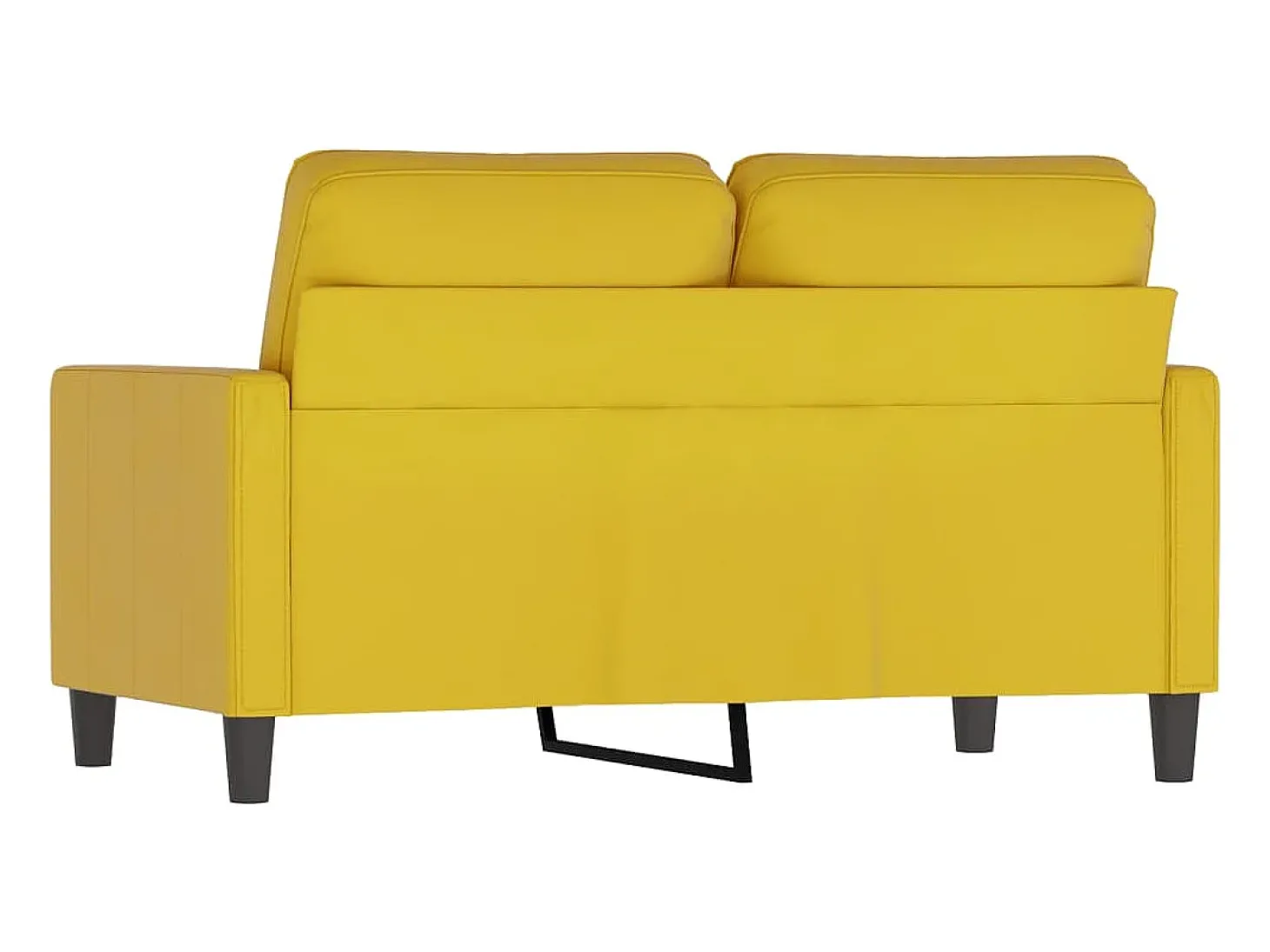 Sofá de 2 lugares veludo 120 cm amarelo PT595980