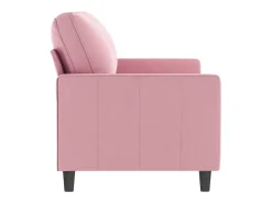 Sofá de 2 lugares veludo 140 cm rosa PT518435