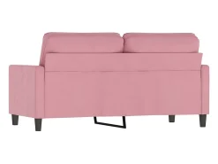 Sofá de 2 lugares veludo 140 cm rosa PT518435