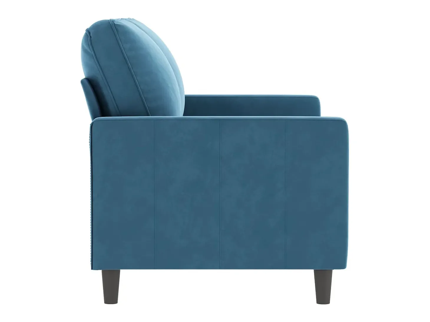 Sofá de 2 lugares veludo 120 cm azul PT606640