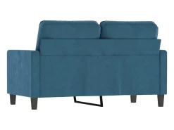 Sofá de 2 lugares veludo 120 cm azul PT606640