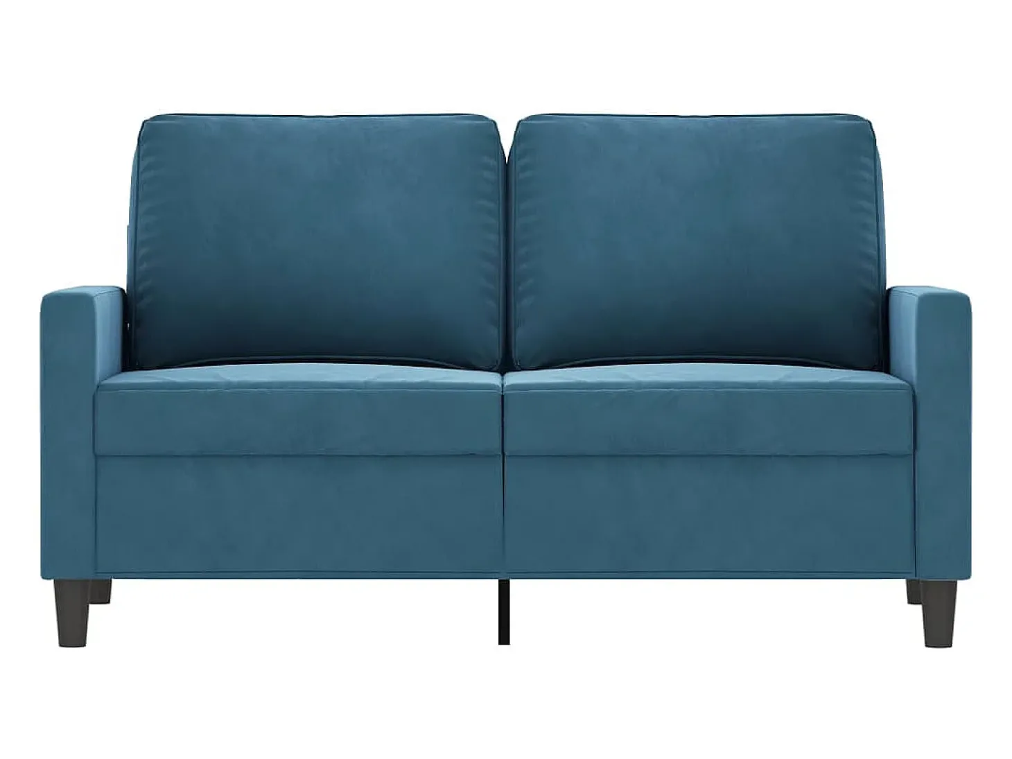 Sofá de 2 lugares veludo 120 cm azul PT606640