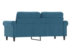 Sofá de 2 lugares veludo 140 cm azul PT471662