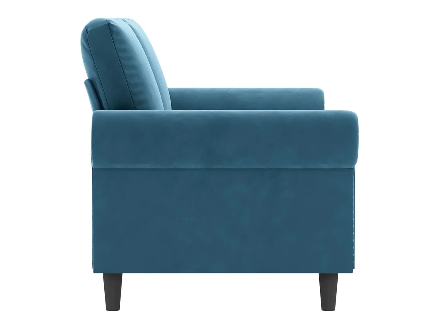 Sofá de 2 lugares veludo 140 cm azul PT471662
